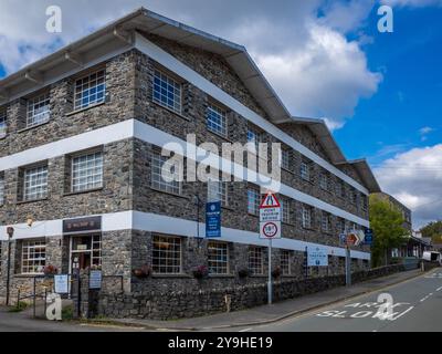 À Trefriw Woollen Mills N.Pays de Galles, l'un des derniers Woolen Mills toujours en production au pays de Galles. Connu pour le tissage traditionnel double-couvertures. Banque D'Images