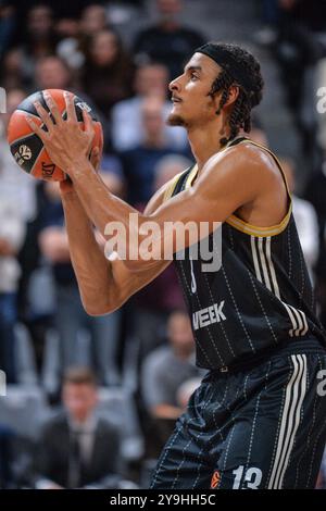 Neal Sako de LDLC Asvel Villeurbanne lors du match de basket-ball de Turkish Airlines EuroLeague opposant LDLC ASVEL et Virtus Segafredo Bologne le 10 octobre 2024 à Astroballe à Villeurbanne, France Banque D'Images