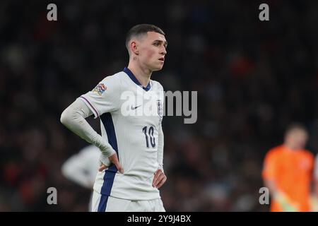 Londres, Royaume-Uni. 10 octobre 2024. Londres, Angleterre, 10 octobre 2024 : Phil Foden (10 Angleterre) pendant le match de l'UEFA Nations League entre l'Angleterre et la Grèce au stade de Wembley à Londres, Angleterre (Alexander Canillas/SPP) crédit : SPP Sport Press photo. /Alamy Live News Banque D'Images