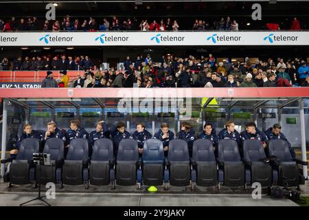 Oslo, Norvège. 10 octobre 2024. Oslo, Norvège, 10 octobre 2024 : les joueurs de Norvège avant le match de football du Groupe B3 de l'UEFA Nations League entre la Norvège et la Slovénie au stade Ullevaal à Oslo, Norvège. (ANE Frosaker/SPP) crédit : SPP Sport Press photo. /Alamy Live News Banque D'Images