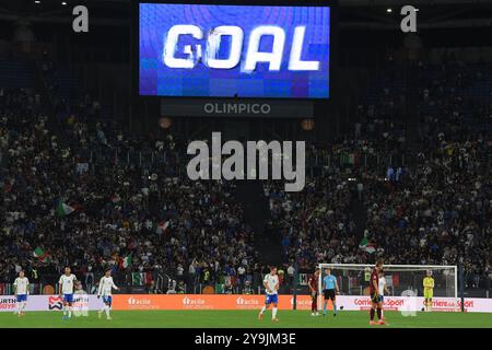 Rome, Latium. 10 octobre 2024. Panshot pendant la phase de Ligue des Nations Journée 3 Ligue A Groupe A2 Italie-Belgique au stade olympique, Italie, 10 octobre 2024. Crédit crédit : massimo insabato/Alamy Live News Banque D'Images