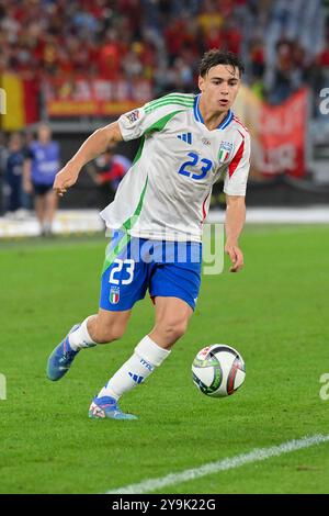 Roma, Italie. 10 octobre 2024. Stadio Olimpico, Roma, Italie - Niccolo Pisilli, Italia vs Belgio, Italie, Italie, Italie, Italie, Italie, Italie, Italie, 6 octobre 2024 (photo par Roberto Ramaccia/Sipa USA) crédit : Sipa USA/Alamy Live News Banque D'Images