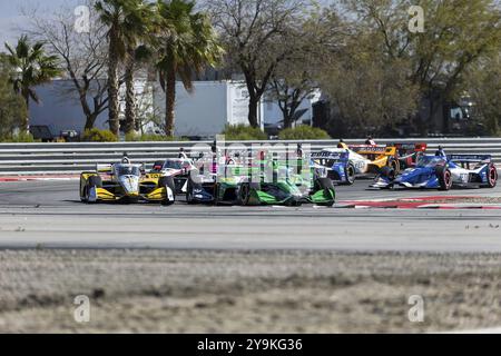 ALEX Palou (10 ans), pilote de LA SÉRIE NTT INDYCAR de Barcelone, Espagne, court à travers les virages lors du défi inaugural du Thermal Club $1 million au T. Banque D'Images