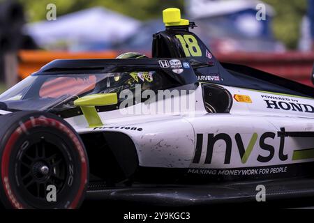 JACK HARVEY (18 ans) de Bassingham, Angleterre s'entraîne pour la Honda Indy 200 au Mid-Ohio Sports car course à Lexington, OHIO Banque D'Images