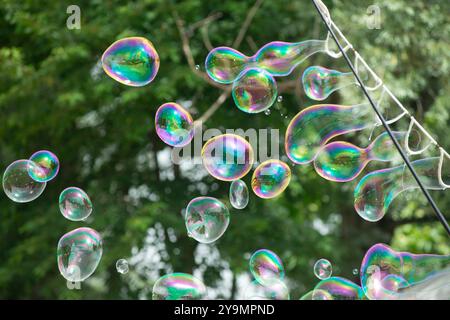 Bulles de savon géantes Banque D'Images