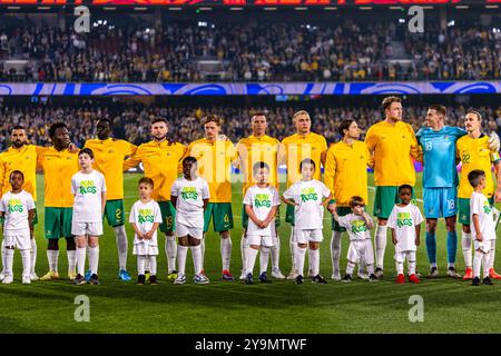 Adélaïde, Australie, 10 octobre 2024. Socceroos lors de la Coupe du monde de la FIFA 2026 AFC Qualifiers troisième tour match de football entre l'Australie et la Chine PR à Adelaide Oval le 10 octobre 2024 à Adélaïde, Australie. Crédit : Santanu Banik/Speed Media/Alamy Live News Banque D'Images