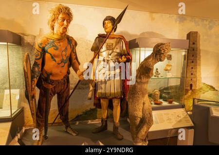 Angleterre, Kent, Douvres, Musée de Douvres, exposition de l'homme anglo-saxon et romain Banque D'Images