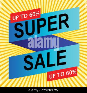 Bannière de vente du souper Illustration de Vecteur