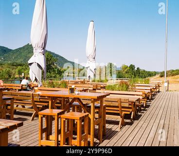 Café Schilfhütte, Vienne, Autriche. Banque D'Images