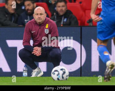 10 oct. 2024 - Angleterre v Grèce - UEFA Nations League - Wembley. Lee Carsley, manager anglais photo : Mark pain / Alamy Live News Banque D'Images