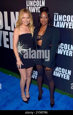 Becki Newton und Jazz Raycole BEI der Premiere der 3. Staffel der Netflix Serie The Lincoln Lawyer in den Los Angeles Center Studios. Los Angeles, 10.10.2024 *** Becki Newton et Jazz Raycole lors de la première saison de la série Netflix The Lincoln Lawyer au Los Angeles Center Studios Los Angeles, 10 10 2024 Foto:xD.xStarbuckx/xFuturexImagex Lawyer 4077 Banque D'Images