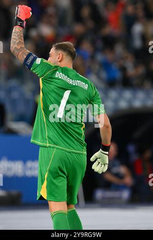 10 octobre 2024, Stadio Olimpico, Roma, Italie ; UEFA Nations League Football ; Italie contre Belgique ; Gianluigi Donnarumma d'Italie Banque D'Images