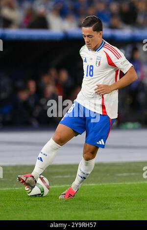 10 octobre 2024, Stadio Olimpico, Roma, Italie ; UEFA Nations League Football ; Italie contre Belgique ; Giacomo Raspadori d'Italie Banque D'Images
