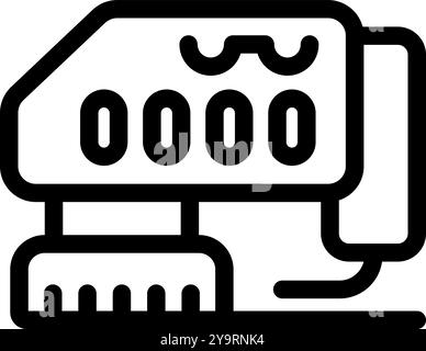 Polisseuse électrique pour le nettoyage d'un sol à l'aide de brosses rotatives Illustration de Vecteur