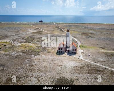 CURAÇAO - une vue aérienne du phare sur Klein CuraÃ§ao, le phare est situé au milieu de l'îlot. ANP / Hollandse Hoogte / Laurens Niezen pays-bas Out - belgique Out Banque D'Images