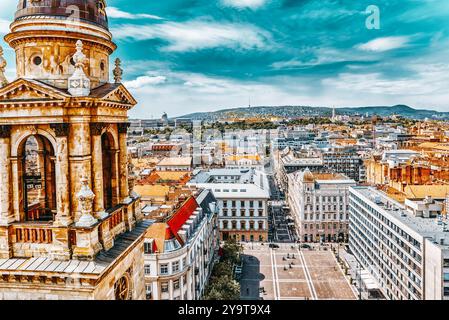 Centre de Budapest, vue à partir de la Basilique St.Stephen. Banque D'Images