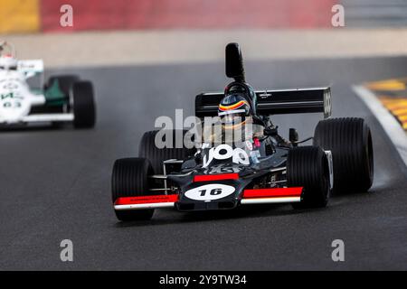 Francorchamps (Belgique), 28 septembre 2024, #16 Shadow Dn5 (1975) Boutsen Thierry (Bel) Masters Racing Legends - F1 Cars 1966 - 1985 pendant les six heures de Spa, circuit de Spa-Francorchamps (Belgique) le 28 septembre 2024 Banque D'Images