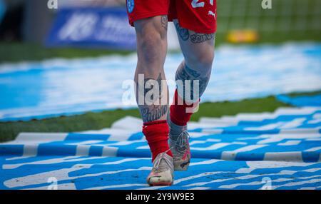 Leverkusen, Allemagne. 05th Oct 2024. Tymoteusz Puchacz (Kiel) Bayer Leverkusen - Holstein Kiel 05.10.2024 Copyright (nur für journalistische Zwecke) Banque D'Images