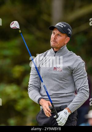 18 juil. 2019 ; Henrik Stenson débarque au 5e tour du tournoi de golf Open Championship au Royal Portrush Golf Club - Dunluce course, Portrush, Irlande du Nord. Banque D'Images