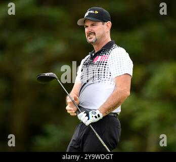 20 juil. 2019 ; Rory Sabbatini tees de la 5e manche du tournoi de golf Open Championship au Royal Portrush Golf Club - Dunluce course. Portrush, Irlande du Nord. Banque D'Images