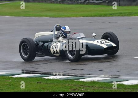 Charlie Martin, Cooper-Climax T53, Richmond et Gordon Trophies, vingt-cinq minutes de course, dans de mauvaises conditions de pluie et d’averses, pour 2500cc GRA Banque D'Images