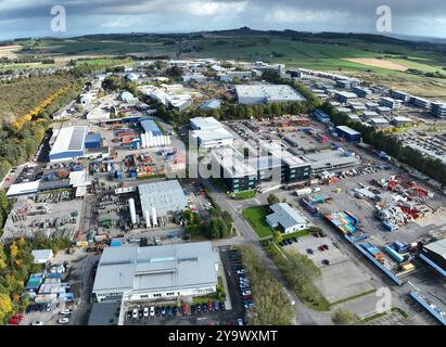 Vue aérienne de Westhill Aberdeen par drone Banque D'Images