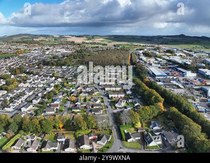 Vue aérienne de Westhill Aberdeen par drone Banque D'Images