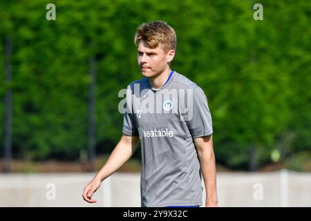 Landore, Swansea, pays de Galles. 14 septembre 2024. Lucas Hagan de Wigan Athletic avant le match de la Ligue de développement professionnel des moins de 18 ans entre Swansea City et Wigan Athletic au JOMA High performance Centre à Landore, Swansea, pays de Galles, Royaume-Uni le 14 septembre 2024. Crédit : Duncan Thomas/Majestic Media/Alamy Live News. Banque D'Images