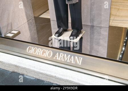 Giorgio Armani magasin phare à Rome via dei Condotti, Italie Banque D'Images