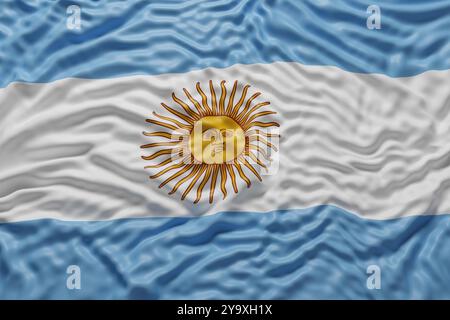 Fond du drapeau argentin. illustration 3d. Banque D'Images