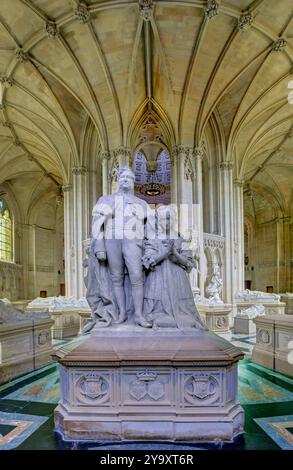 France, Eure-et-Loir, Dreux, chapelle royale Saint Louis, tombeau du roi Louis-Philippe et de la reine Marie-Amélie de Bourbon Banque D'Images