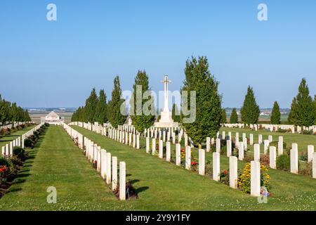 France, somme, Fouilloy, Villers-Bretonneux Australian National Memorial, mémorial à tous les Australiens morts sur le front occidental pendant la première Guerre mondiale, croix de sacrifice Banque D'Images