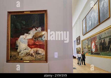 France, Paris, zone classée au Patrimoine mondial de l'UNESCO, le petit Palais, construit pour l'exposition universelle de 1900, abrite le Musée des Beaux-Arts de la ville de Paris, la galerie grand format, Portrait de Sarah Bernhardt par Georges Clairin 1876 Banque D'Images