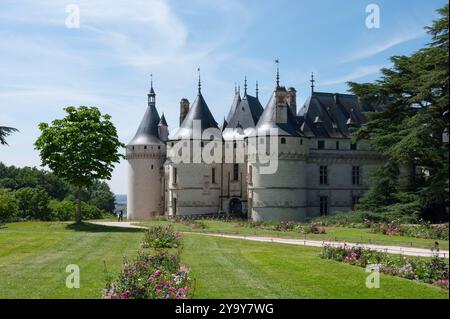 France, Loir-et-cher (41), vallée de la Loire, classée au patrimoine mondial de l'UNESCO, Chaumont-sur-Loire, le château fort Banque D'Images