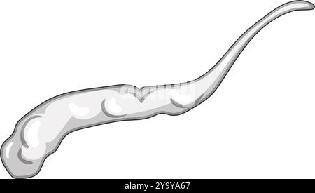 illustration vectorielle de bande dessinée de traînée de fumée d'avion de nuage Illustration de Vecteur