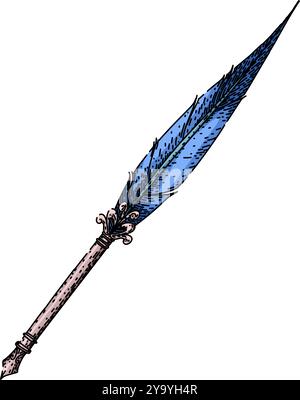 vecteur dessiné à la main par le stylo plume Illustration de Vecteur