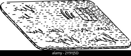 esquisse de carte de crédit de paiement dessin à la main vecteur Illustration de Vecteur