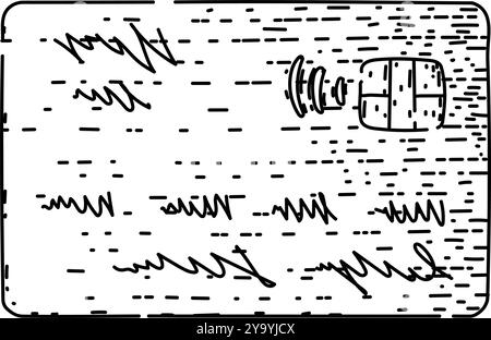 récompense dessin de carte de crédit vecteur dessiné à la main Illustration de Vecteur