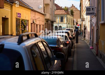 Cluj-Napoca, Roumanie. 20 septembre 2024 : vue le long de la rue Baba Novac à Cluj-Napoca. Banque D'Images