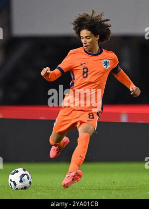 ALMELO - Gjivai Zechiel de Hollande U21 lors du match amical Interland entre les pays-Bas O21 et le Mexique O21 au stade Erve Asito le 10 octobre 2024 à Almelo, pays-Bas. ANP | Hollandse Hoogte | GERRIT VAN KEULEN Banque D'Images