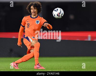 ALMELO - Gjivai Zechiel de Hollande U21 lors du match amical Interland entre les pays-Bas O21 et le Mexique O21 au stade Erve Asito le 10 octobre 2024 à Almelo, pays-Bas. ANP | Hollandse Hoogte | GERRIT VAN KEULEN Banque D'Images