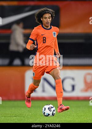 ALMELO - Gjivai Zechiel de Hollande U21 lors du match amical Interland entre les pays-Bas O21 et le Mexique O21 au stade Erve Asito le 10 octobre 2024 à Almelo, pays-Bas. ANP | Hollandse Hoogte | GERRIT VAN KEULEN Banque D'Images