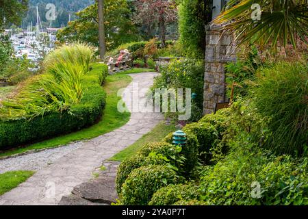 Jardin à Hastings House à Ganges sur Salt Spring Island, BC, Canada Banque D'Images