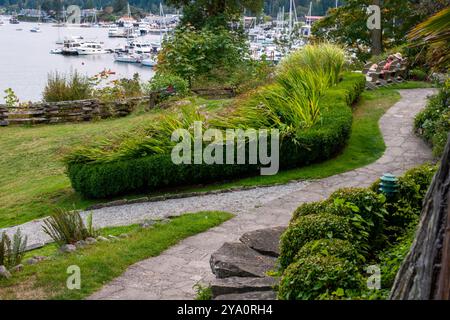 Jardin à Hastings House à Ganges sur Salt Spring Island, BC, Canada Banque D'Images