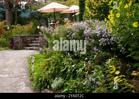 Jardin à Hastings House sur Salt Spring Island, BC, Canada Banque D'Images