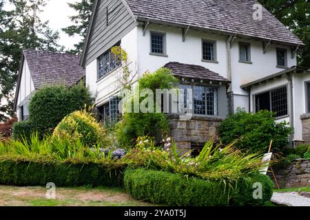 Jardin à Hastings House sur Salt Spring Island, BC, Canada Banque D'Images