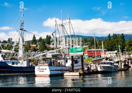 Bateaux à Gibsons sur la Sunshine Coast, Colombie-Britannique, Canada Banque D'Images