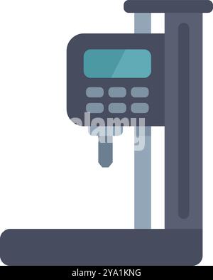 Micromètre de profondeur numérique avec affichage électronique montrant les résultats de mesure Illustration de Vecteur