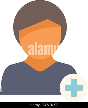 L'icône personne est affichée avec un symbole plus, couramment utilisé pour représenter l'ajout d'un nouveau contact Illustration de Vecteur