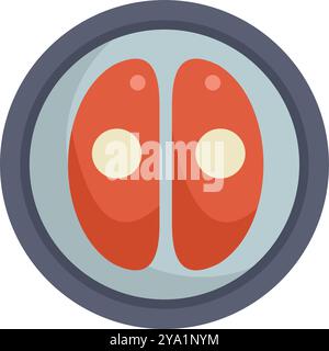 Cette illustration présente deux morceaux de mochi remplis de pâte de haricots rouges, servis dans une assiette, mettant en valeur un dessert japonais traditionnel Illustration de Vecteur